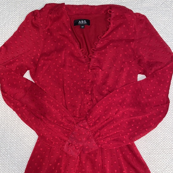 ABS maroon dress small petite - Picture 4 of 5